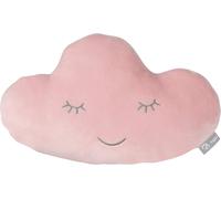 Kalanka-Coussin Décoratif Pour Chambre D'enfant En Forme De Nuage Style - 32 X 19 Cm - Oreiller Bébé En Peluche - Visage Souriant Brodé - Rose Pastel