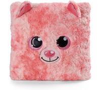 KALANKA-- Coussin GLUBSCHIS Chat Dreamie 30x30 cm Rose figuratif-Oreiller Doux pour Les garçons, Les Filles, Les bébés et Les Amateurs de Peluches-Idéal Non Seulement pour la Maison, 48587