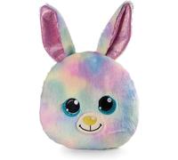KALANKA-- Coussin GLUBSCHIS Lapin Rainbow Candy 30x30cm coloré figuratif-Oreiller Doux pour Les garçons, Les Filles, Les bébés & Les Amateurs de Peluches-Idéal Non Seulement pour la Maison, 48583