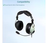 KALANKA-Coussinets compatibles avec Les écouteurs David Clark DC One-X Pilot Casques Coussin de Remplacement (Tissu Respirant/Mousse de Haute qualité)