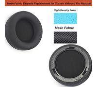KALANKA-Coussinets d'oreille de Remplacement pour Casque Corsair Virtuoso Pro, Coussinets avec Tissu maillé Durable, Mousse Haute densité Plus Douce et Isolation phonique