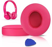KALANKA-® Coussinets d'oreille, Oreillettes de Remplacement pour Beats Solo 2 & Solo 3 sans Fil Casque Supra-auriculaire, Cache-Oreilles Couverts en Cuir protéine, supression de Bruit Mousse à mémoir