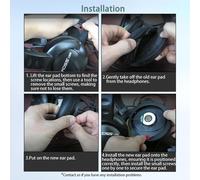 KALANKA-Coussinets d'oreilles compatibles avec Les écouteurs Koss UR40 Pro SB49 3AA SB45 Coussin de Remplacement pour Oreille (Cuir Protéiné/Mousse à Mémoire)