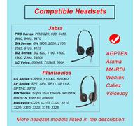 KALANKA-Coussinets pour Casque Plantronics, Coussinets de Rechange pour Plantronics HW261N HW251N HW520 Blackwire 3210 3220 3310 3320 C3225 Jabra Pro 920 930 9450 Biz 1500 2400 (10 Pièces)