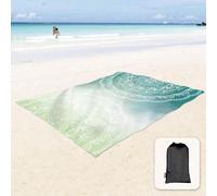 KALANKA-Couverture de Plage Douce et Soyeuse, Style bohème, Tapis Anti-Sable, avec Poches d'angle et Sac en Maille, 15,2 x 17,8 cm, pour fête de Plage, Voyages, Camping et Festival de Musique en Plei