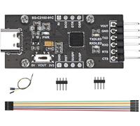 KALANKA-CP2102 USB to UART TTL Serial Converter, USB Type-C Adapter Module, 3.3V/5V Switchable, with TX/RX/Power LED, Compatible with Windows/Linux/macOS, for Arduino and Raspberry Pi