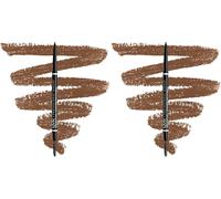 Kalanka-Crayon À Sourcils Micro Brow, Crayon Ultra-Fin Double-Embout Avec Mine Rétractable Et Goupillon, Teinte : Cool Ash Brown (Lot De 2)