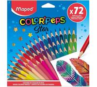 Kalanka-- Crayons De Couleur Color'peps Classic - Palette De 72 Couleurs Vives - Crayon Triangulaire Ergonomique - Pochette De 72 Crayons En Bois 832072