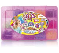 KALANKA-CRAZE loops Mega Box - Lot de 1600 élastiques pour bricolage et de nombreux accessoires - Pour fabriquer soi-même des colliers, des bagues et des bracelets - Mélange de couleurs