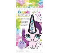 KALANKA-- Créations, Kit Licorne Fantasie, Album de 20 pages à colorier et 100 autocollants, Activité créative pour enfants à partir de 6 ans, Couleurs assorties, 04-1174