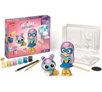 KALANKA-Creativ - Plaster Friends Super Héroine - Kit Complet de Création de 2 Figurines en Plâtre - Facile à Réaliser - Activité Manuelle et Artistique Dès 5 Ans, Multicouleurs