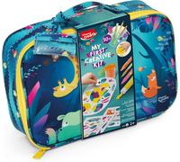 KALANKA-Creativ - Valisette avec + de 50 pièces Jungle Fever - Activités Créatives & Colorées - Crayons, Feutres et Craies Jumbo + Peintures au Doigt, Pâtes à Modeler, Stickers, Accessoires - 2 à 5 A