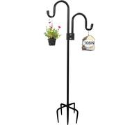 KALANKA-Crochets De Berger Pour Jardin,274cm Double Crochet De Jardin,5 Brochs,MÉTal Pour Mangeoire Oiseaux Exterieur, Pour Nichoirs, LumiÈRes De Noël, Boules De Fleurs, Plantes Et DÉCorations De Noë