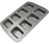 Kalanka-Csb107 Moule Anti-Adhérent En Acier Au Carbone Pour 8 Mini Pains Rectangulaires, Silver, 37,3 X 26,1 X 3,6 Cm-Kalanka