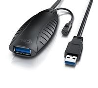 KALANKA-CSL 10 m USB 3.2 Extension Cable with Active Repeater Amplifier, USB Extension Cable 10 m USB 3.2 Gen1 Extending Extension USB 10 m Amplified Extension Cable USB Male Female Gold-Plated Contac