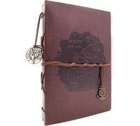 Kalanka-Cuir Scrapbooking Photo Album Anniversaire Livre D'or Avec 30 Recharge Pages Noires + 30 Recharge Papier Kraft Cadeau Pour Anniversaire Pour Épouse Mère Fille Amie,Happy Birthday