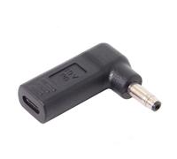 KALANKA-CY Adaptateur émulateur déclencheur USB 3.1 Type C vers DC 4,8 x 1,7 mm coudé à 90 degrés Noir