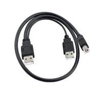 KALANKA-CY Dual USB 2.0 Male to Standard B Male Y Cable F Printer and External Hard Drive