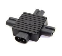 KALANKA-CY IEC 320 Figure 8 C8 mâle vers 3 x femelle C7 Adaptateur d'alimentation pour alimentation 1 entrée 3 sorties