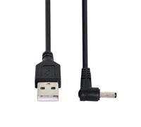 KALANKA-CY USB 2.0 90 Degree Right Angle 3.5mm Male to 1.35mm DC Power Plug 5V 100cm Cable