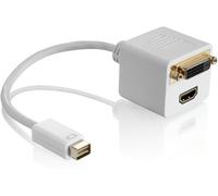KALANKA-DA030 Adaptateur Mini DVI - HDMI+DVI (Mini DVI mâle vers HDMI-A femelle (19 broches) + DVI-D femelle (18 + 1)), 0, 20m, blanc