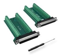 KALANKA-DB37 Adaptateur D-SUB RS-232 RS485 série vers module de signal de bornier sans soudure à 37 broches avec tampon isolant (1 fiche mâle + 1 femelle)