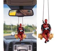KALANKA-Deadpool Accessoires de voiture, modèle de figurines d'anime classiques, accessoires de voiture amusants, accessoires de voiture Deadpool, accessoires à suspendre pour la maison, la voiture,