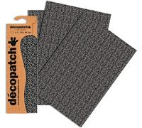 KALANKA-Décopatch C743O - Une pochette de 3 feuilles de papier imprimé 30x40 cm, Petits grains