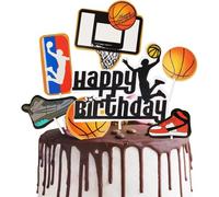 Kalanka-Décorations De Gâteau De Basketball, Thème Basket, Chaussures De Sport, Deco Gateau Basket, Pour Décorations De Fête De Basketball Fête D'anniversaire De Basketball Thème Gâteau, 7 Pièces
