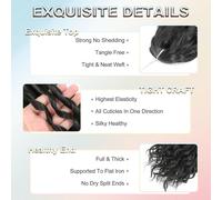 Kalanka-Deep Wavy Twist Crochet Braids Hair 6packs French Curly Braiding Hair Pre-Looped Long Bohemian Crochet Hairs Water Wave Synthetic Curly Hair Extensions For Women And Girls (1b, 24 Inch)