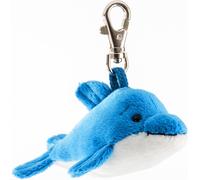 KALANKA-- Delfin Porte-clés en Peluche Dauphin Flipp, Unisex Children, Imprimé Animal, 0240, Blue-White, Small (9-12 cm)