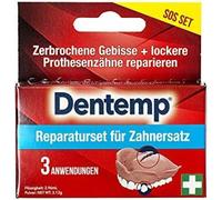 Kalanka-Dentemp - Kit De Réparation D'urgence Pour Prothèse Dentaire Cassée - 3 Utilisations - Répare Les Prothèses Dentaires Cassées Et Les Dents Mobiles