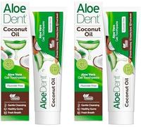 Kalanka-Dentifrice À L'huile De Coco Aloedent Sans Fluor, Action Naturelle, Végan, Sans Cruauté, Sans Sls, Triple Action, Gencives Saines, 100 Ml (Lot De 2)