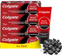 Kalanka-- Dentifrice Blanchissant Max White Dentifrice Au Charbon Actif Dentifrice Blanchissant 99 % D'ingrédients D'origine Naturelle Dentifrice Lot De 4 X 75ml