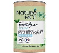 Kalanka-- Dentifrice Solide Pastille À Croquer Menthe Fraîche Au Zinc Citrate, Fluor Et Gomme D'acacia 100 Pourcent D'origine Naturelle, Menthe, Blanc, 60 Pastilles