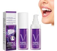 Kalanka-Dentifrice Violet Blanchissant, 30ml Correcteur De Couleur Dentifrice V 34 Color Corrector Dentifrice Blanchir Les Dents Nettoyage Buccal, Élimination Des Taches De Café, Tabagisme, Dents Jau