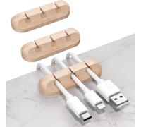 KALANKA-Desk Organizer Cable Clips, Set of 3 Cable Holder, Cord Organizer, Cable Management, Cable Storage for USB Charger/Mouse/Earphone/PC Cables