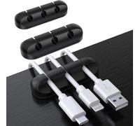 KALANKA-Desk Organizer Cable Clips, Set of 3 Cable Holder, Cord Organizer, Cable Management, Cable Storage for USB Charger/Mouse/Earphone/PC Cables