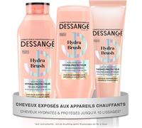 Kalanka-Dessange - Routine Cheveux Hydra-Protectrice Hydra Brush - Shampoing 280ml + Après-Shampoing 225ml + Lait Brushing 140ml - Hydrate & Protège La Fibre - Cheveux Exposés Aux Appareils Chauffant