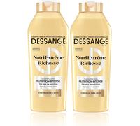 Kalanka-Dessange - Shampoing Nutrition Intense Nutri-Extrême Richesse - Formule Enrichie En Peptides & Huile De Lin - Douceur & Éclat - Cheveux Très Secs - Lot De 2 X 280ml