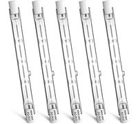 KALANKA-Dimmable R7S 118mm 400W Ampoule Halogène Crayon Blanc Chaud 2800K AC 220-240V 7500lm J118 Projecteur Halogène Linéaire pour l`Eclairage de Paysage, Sécurité, Lampadaire,Lot de 5
