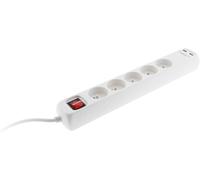KALANKA-DIO013038 Bloc multiprises 5 x 10/16 A + 2 ports USB avec interrupteur