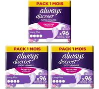 Kalanka-Discreet, 96 Protège-Slips Incontinence Femme, Long Plus, Protection Intégrale Pour Fuites Urinaires Très Légères, Pack 1 Mois (Lot De 3)
