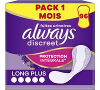 Kalanka-Discreet, 96 Protège-Slips Incontinence Femme, Long Plus, Protection Intégrale Pour Fuites Urinaires Très Légères, Pack 1 Mois