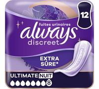 Kalanka-Discreet Serviettes Pour Fuites Urinaires Femmes Ultimate Nuit 12 Serviettes Protection Extra Sûre Et Discrétion Optimale