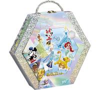KALANKA-Disney Diamond Painting Figurines dans une belle boîte cadeau ¿ 6 personnages Disney à décorer avec plus de 850 diamants dans une mallette de bricolage scintillante, cadeau pour enfants, tail