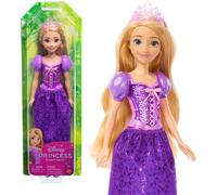 KALANKA-Disney Princesses Raiponce, Poupée Articulée Princesse , Inclus Une Tenue Du Film Scintillante, Couronne Diadème Et Accessoires De Poupée, Jouet pour Enfant de 3 ans et Plus, HLW10 HLW03