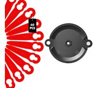 KALANKA-Disque de Coupe de Rechange et 60 Lames de Rechange pour Coupe-Bordure, Disque de Coupe & Lame de Rechange en Plastique pour Einhell, Gardol, Gartenmeister, Mr Gardener