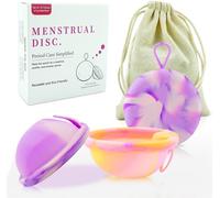 Kalanka-Disque Menstruel, 2 Pièces, Disque Menstruel Réutilisable, Coupe Menstruelle En Silicone, Pour Tous Les Courants, Sans Danger Pour Le Sport Et La Natation (S+L)