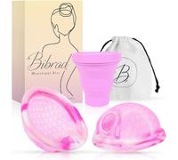 Kalanka-Disque Menstruel Avec Tirette Et Plus Grande Capacité De Stockage - 2 Disques Menstruels Taille L, Stérilisateur, Sac Et Manuel. Alternative Aux Coupes, Éponges Ou Serviettes